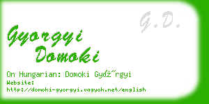 gyorgyi domoki business card